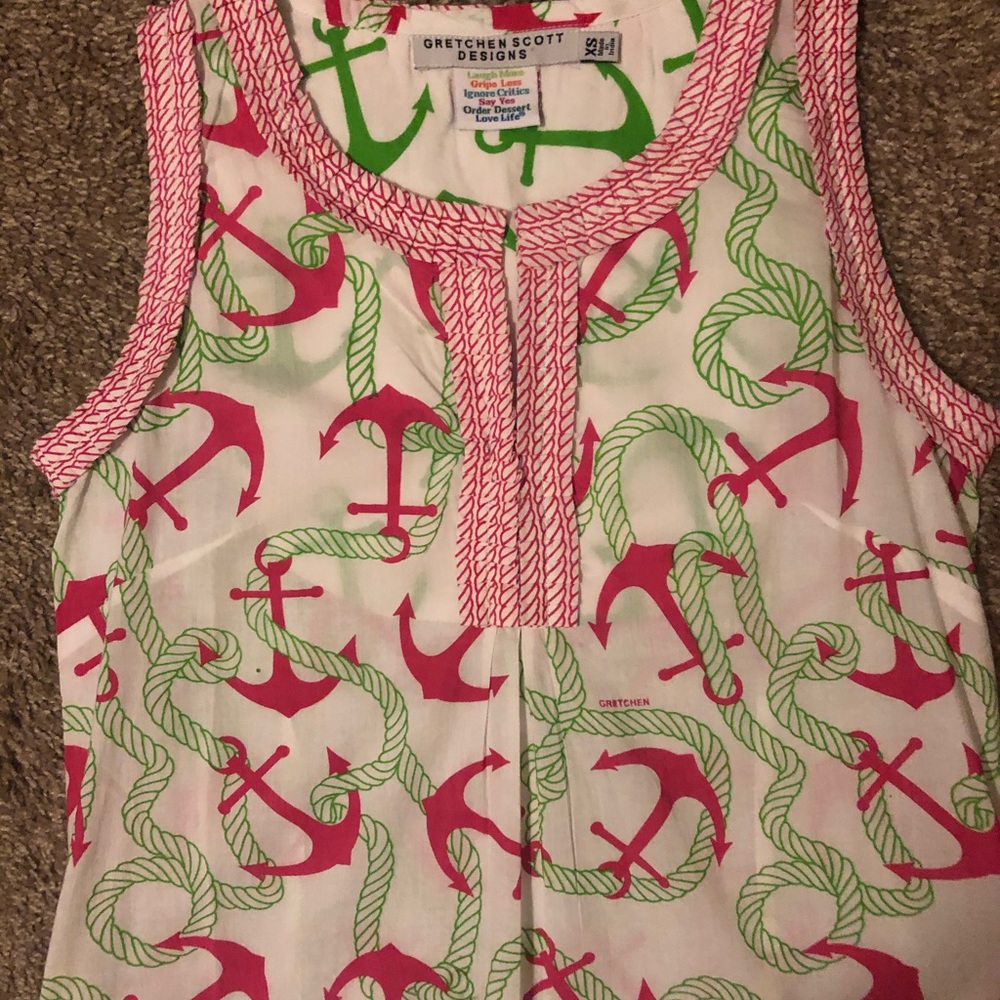 Gretchen Scott Anchors Tunic Shift Dress - XS - Picture 2 of 5